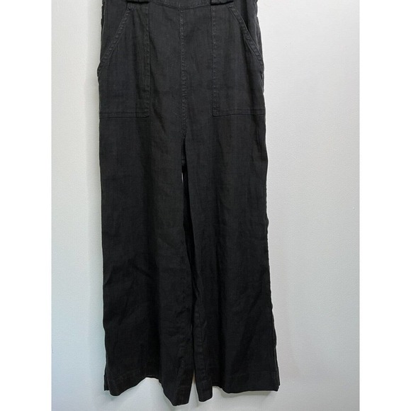 7 For All Mankind Overalls Cropped Pants Jumper Sz XS Pockets Black - Picture 3 of 10
